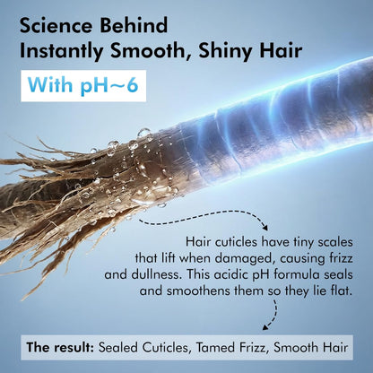 mcaffeine High Shine Glossy Hair Shampoo, 250ml, 3% Shine Complex with Glycolic Acid & Hyaluronic Acid, Unisex - label detail