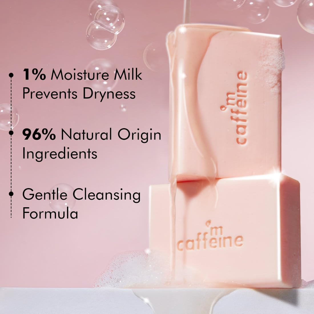 mCaffeine Kojic Acid Glutathione Soap Bar, 1% Formula, 3x100g, Niacinamide, Glycolic Acid, Guava Scent - ingredients panel