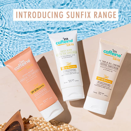 mcaffeine Matte Sunscreen SPF 50, 50ml Gel Cream, Water Resistant, Zero White Cast, Unisex for All Skin Types - close-up deta