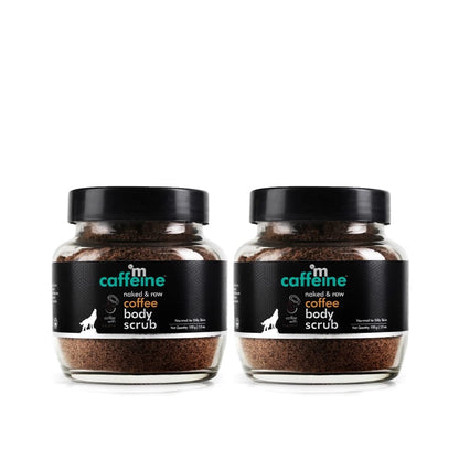 mcaffeine Naked & Raw Coffee Body Scrub, Pack of 2, 200g Total, Vegan & Cruelty-Free