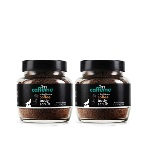 mcaffeine Naked & Raw Coffee Body Scrub, Pack of 2, 200g Total, Vegan & Cruelty-Free