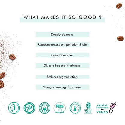 mcaffeine Naked & Raw Coffee Face Wash, 100ml, Vegan, Cruelty-Free, Dermatologically Tested, Unisex - packaging (11)
