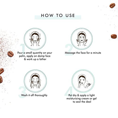 mcaffeine Naked & Raw Coffee Face Wash, 100ml, Vegan, Cruelty-Free, Dermatologically Tested, Unisex - label detail (12)
