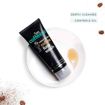 mcaffeine Naked & Raw Coffee Face Wash, 100ml, Vegan, Cruelty-Free, Dermatologically Tested, Unisex - front view (9)