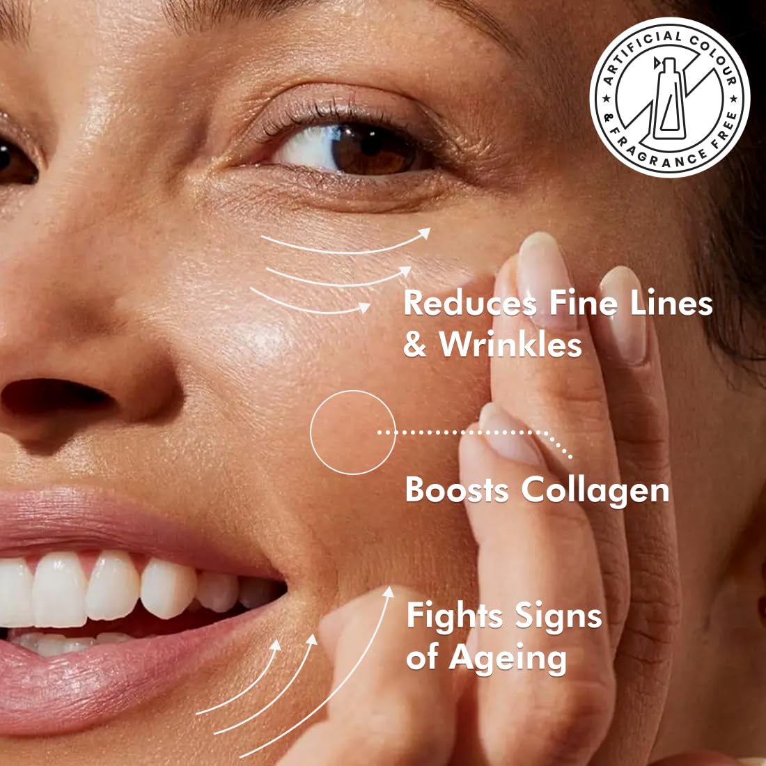 mcaffeine Night Cream with Black Tea Complex, Vegan Collagen Peptide, Hyaluronic Acid, 50ml, Unisex - back view