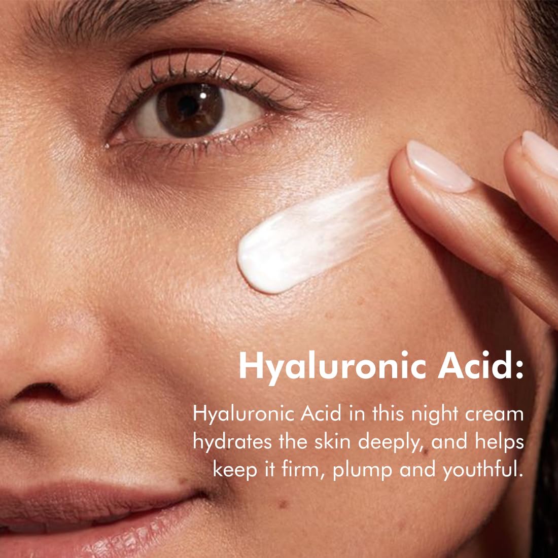 mcaffeine Night Cream with Black Tea Complex, Vegan Collagen Peptide, Hyaluronic Acid, 50ml, Unisex - ingredients panel