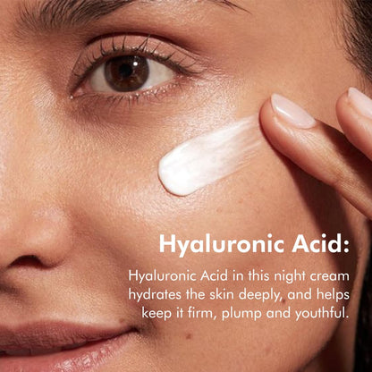 mcaffeine Night Cream with Black Tea Complex, Vegan Collagen Peptide, Hyaluronic Acid, 50ml, Unisex - ingredients panel