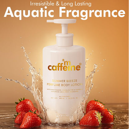 mCaffeine Perfume Body Lotion, 300ml, Niacinamide, Cocoa Butter, Shea Butter, Aquatic Beachy Scent - packaging (13)