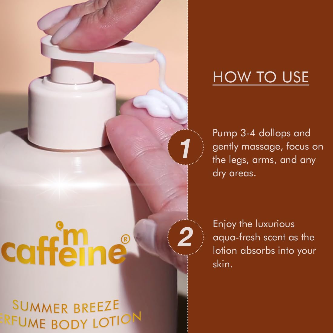 mcaffeine Perfume Body Lotion Combo, 300ml x 2, Niacinamide Cocoa Shea Butter, Sweet Escape Summer Breeze Scents - ingredient