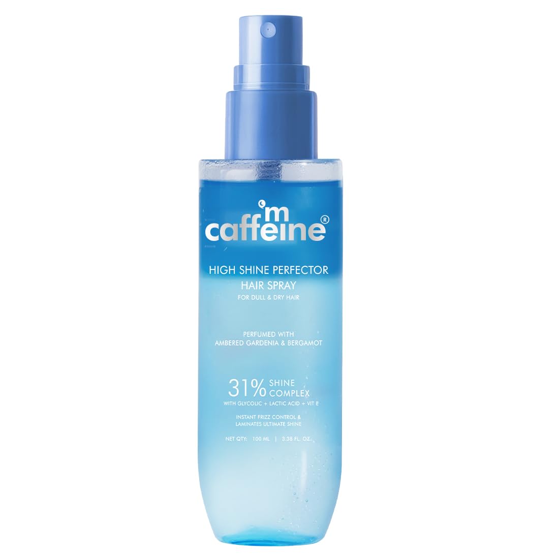 mcaffeine Perfume Hair Spray, 100ml, with 31% Shine Complex, Glycolic Acid, Floral Fragrance