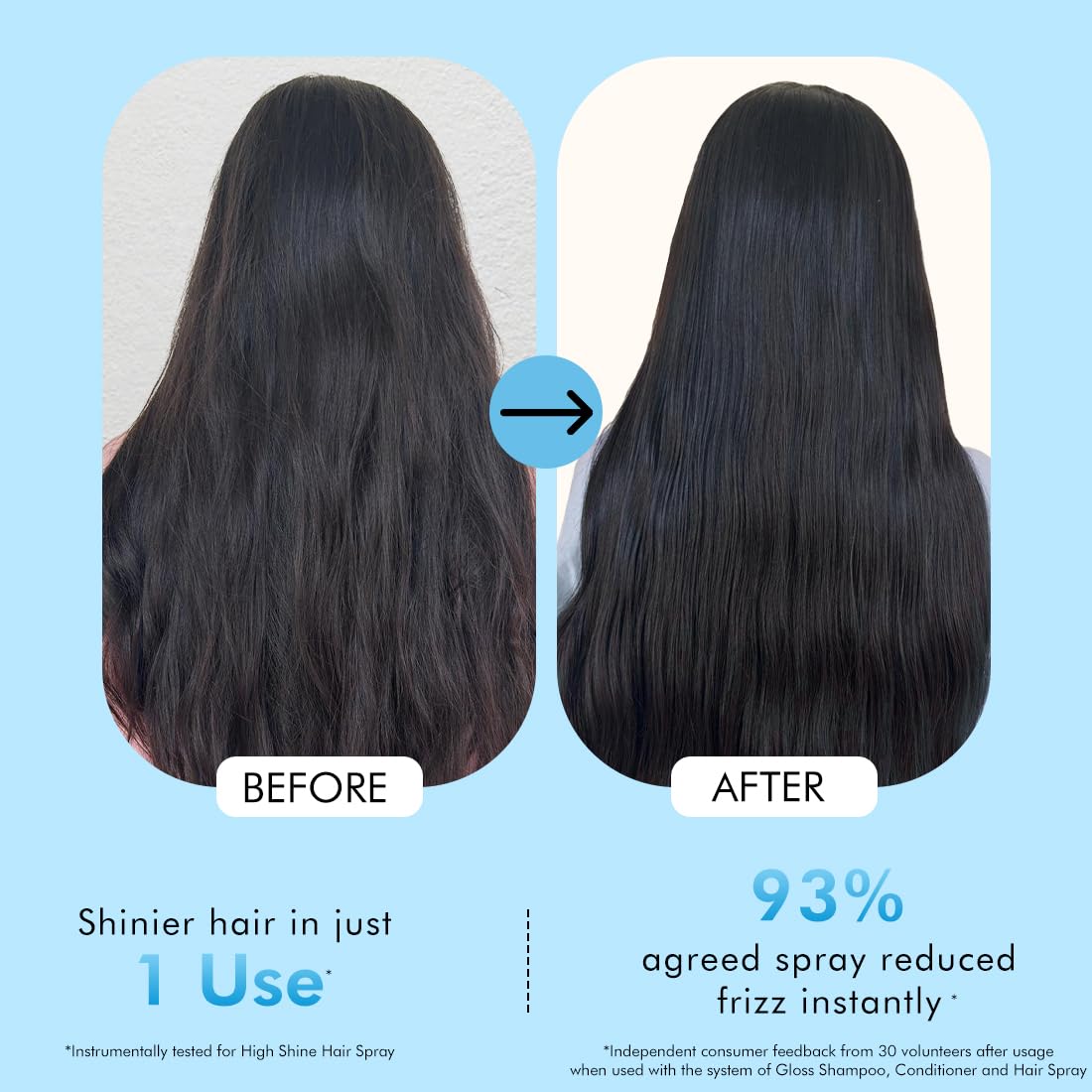mcaffeine Perfume Hair Spray, 100ml, with 31% Shine Complex, Glycolic Acid, Floral Fragrance - back view