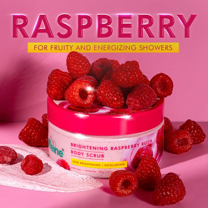 mcaffeine Raspberry Body Scrub, 175g, with AHAs, Niacinamide, Vitamin C, Unisex, PETA Certified - label detail