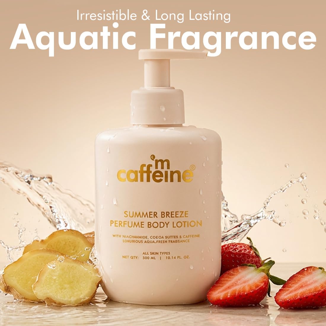 mCaffeine Summer Scent Duo Body Wash and Lotion Set, 2 Items, Glycolic Acid Formula, PETA Certified, Unisex Adult - close-up