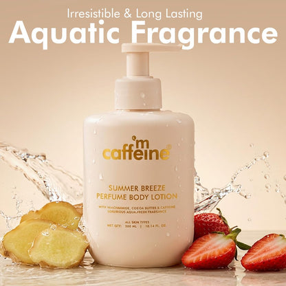 mCaffeine Summer Scent Duo Body Wash and Lotion Set, 2 Items, Glycolic Acid Formula, PETA Certified, Unisex Adult - close-up