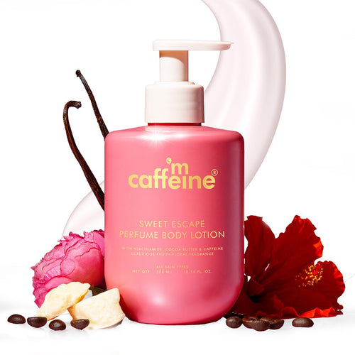 mcaffeine Sweet Escape Perfume Body Lotion 300ml with Niacinamide, Cocoa Butter, Shea Butter, Fruity-Floral Fragrance, Unisex
