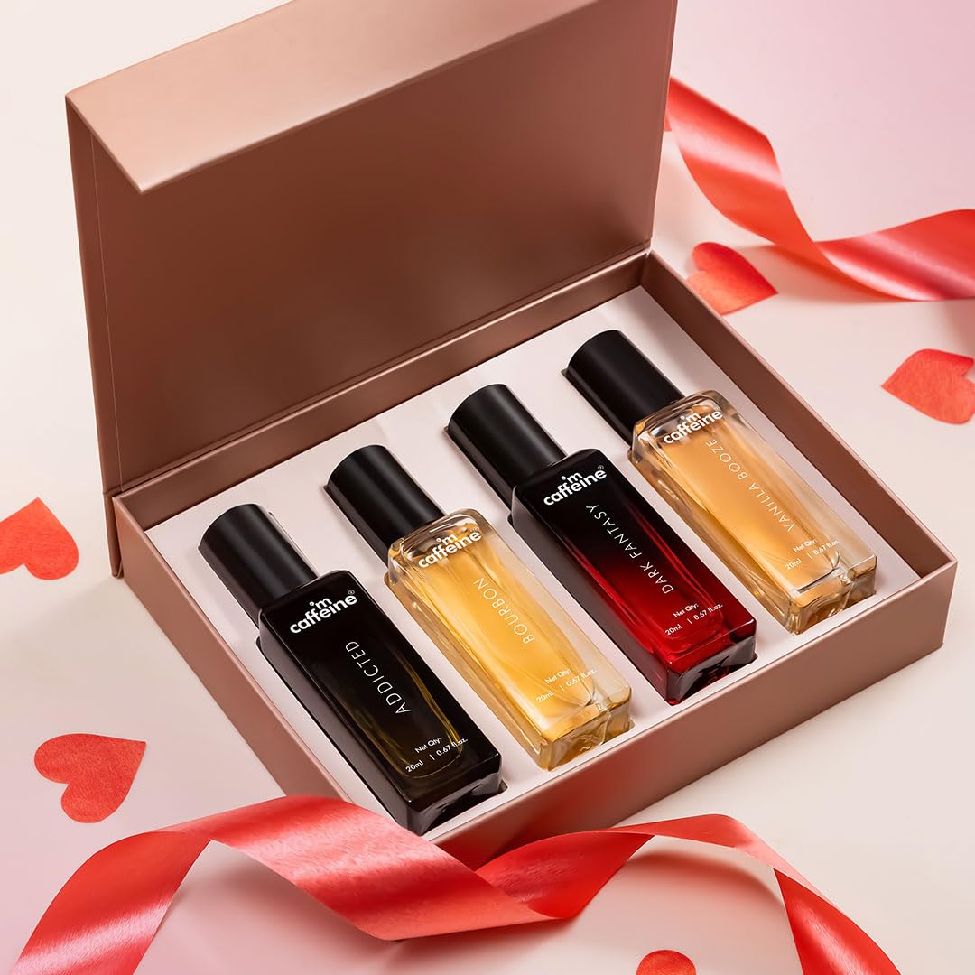 mcaffeine The Addiction Collection Perfume Gift Set, 4 x 20ml Unisex Eau De Parfum - front view