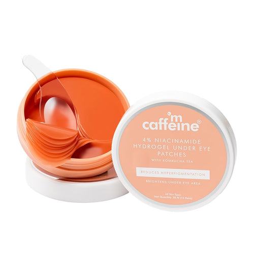 mcaffeine Under Eye Serum Patches, 4% Niacinamide & Kombucha Tea Hydrogel, 15 Pairs, Unisex