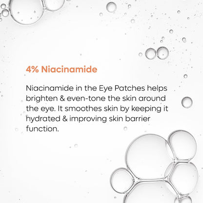 mcaffeine Under Eye Serum Patches, 4% Niacinamide & Kombucha Tea Hydrogel, 15 Pairs, Unisex - packaging