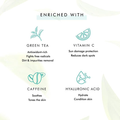 mcaffeine Vitamin C Face Wash with Green Tea, Hyaluronic Acid & Caffeine, 100ml - front view