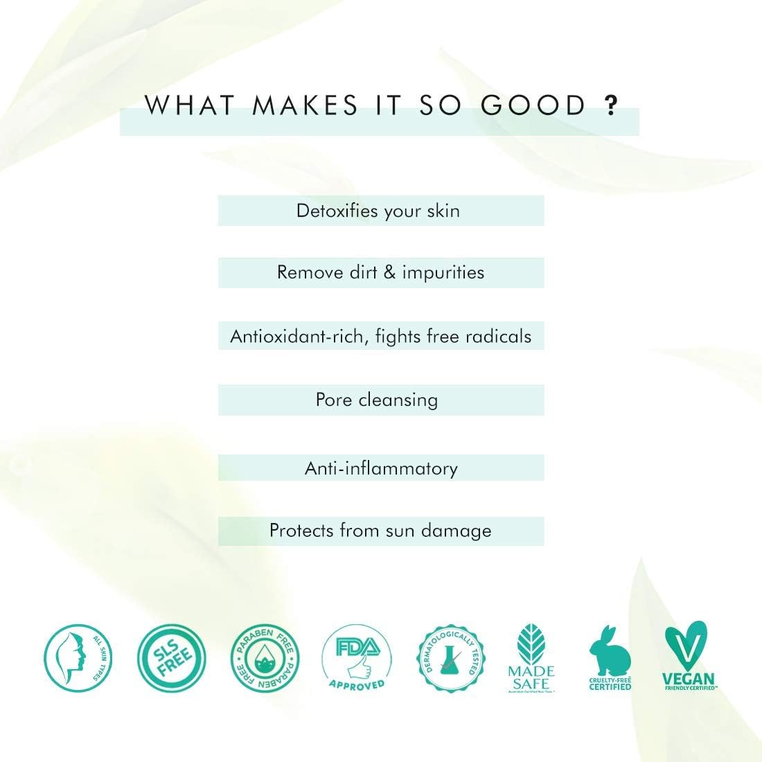 mcaffeine Vitamin C Face Wash with Green Tea, Hyaluronic Acid & Caffeine, 100ml - packaging