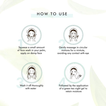 mcaffeine Vitamin C Face Wash with Green Tea, Hyaluronic Acid & Caffeine, 100ml - label detail