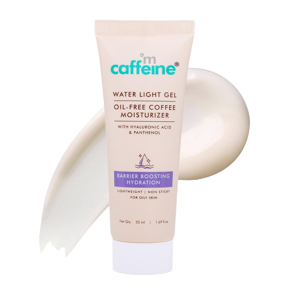 mCaffeine Water Light Gel Coffee Moisturizer, 50ml, Oil-Free Gel-Based Face Cream with Ceramide, Hyaluronic Acid, Vegan Chole