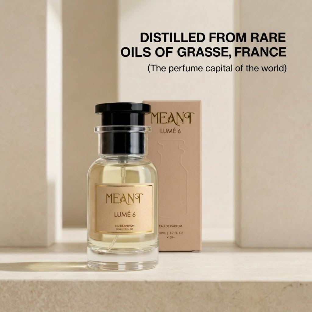 MEANT LUMÉ 6 Eau de Parfum for Women, 50ml, Fresh Floral Fragrance, 30% Oil Concentration - back view