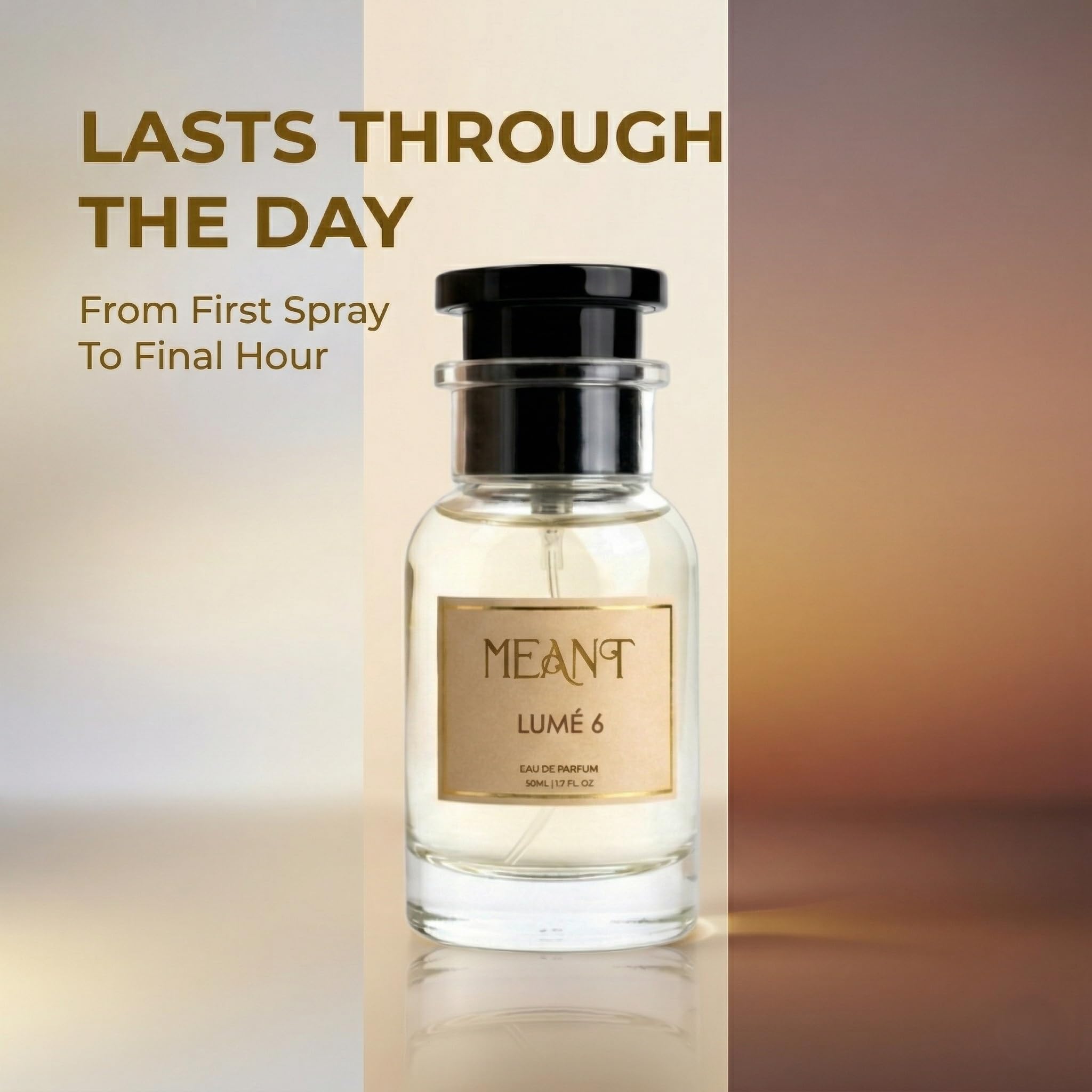 MEANT LUMÉ 6 Eau de Parfum for Women, 50ml, Fresh Floral Fragrance, 30% Oil Concentration - close-up detail