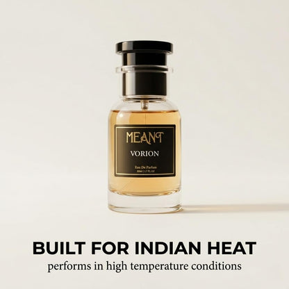 MEANT Vorion Eau de Parfum for Men, 50ml, Fresh Woody Smoky Scent, 12+ Hour Wear - ingredients panel