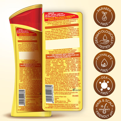 Meera Strong and Healthy Shampoo with Almond and Kunkudukai for Men and Women, Unisex Botanical Hair Cleanser - ingredients p