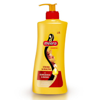 Meera Strong and Healthy Shampoo with Almond and Kunkudukai for Men and Women, Unisex Botanical Hair Cleanser (14)
