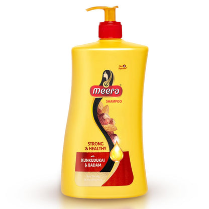 Meera Strong and Healthy Shampoo with Almond and Kunkudukai for Men and Women, Unisex Botanical Hair Cleanser (3)