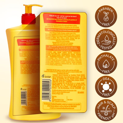 Meera Strong and Healthy Shampoo with Almond and Kunkudukai for Men and Women, Unisex Botanical Hair Cleanser - ingredients p