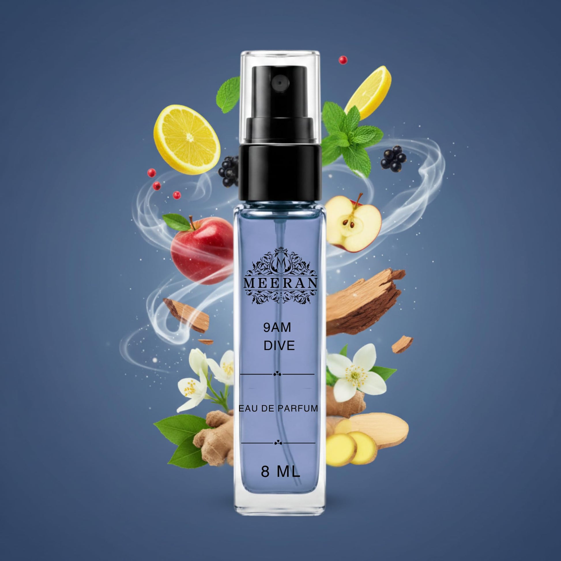 Meeran 9PM Elixir Extrait de Parfum, 8ml Unisex Concentrated Personal Fragrance - front view (7)