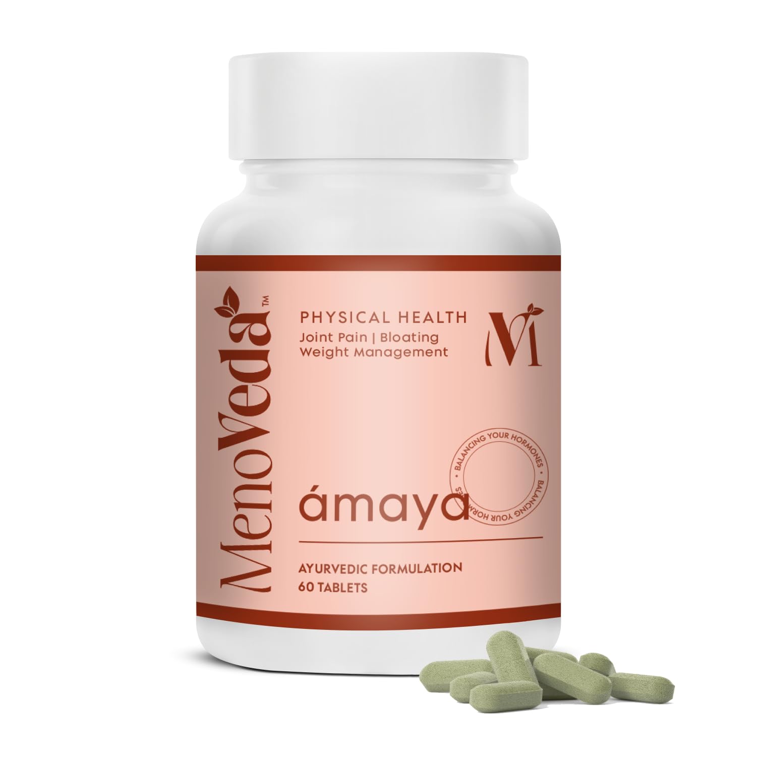 Menoveda Amaya Peri & Post Menopause Ayurvedic Herbal Supplement for Women 35+, 60 Count