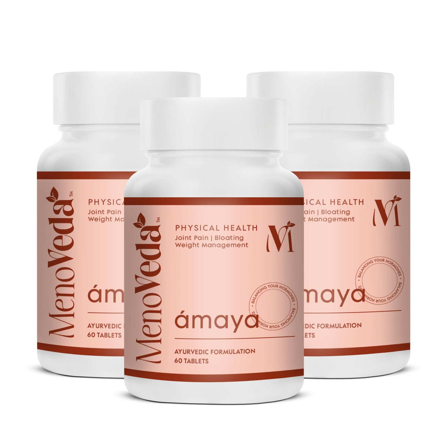Menoveda Amaya Peri & Post Menopause Ayurvedic Herbal Supplement for Women 35+, 60 Count (10)