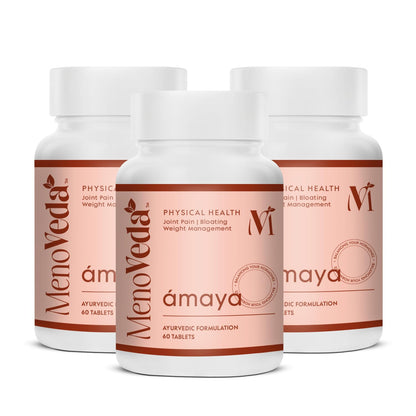 Menoveda Amaya Peri & Post Menopause Ayurvedic Herbal Supplement for Women 35+, 60 Count (10)