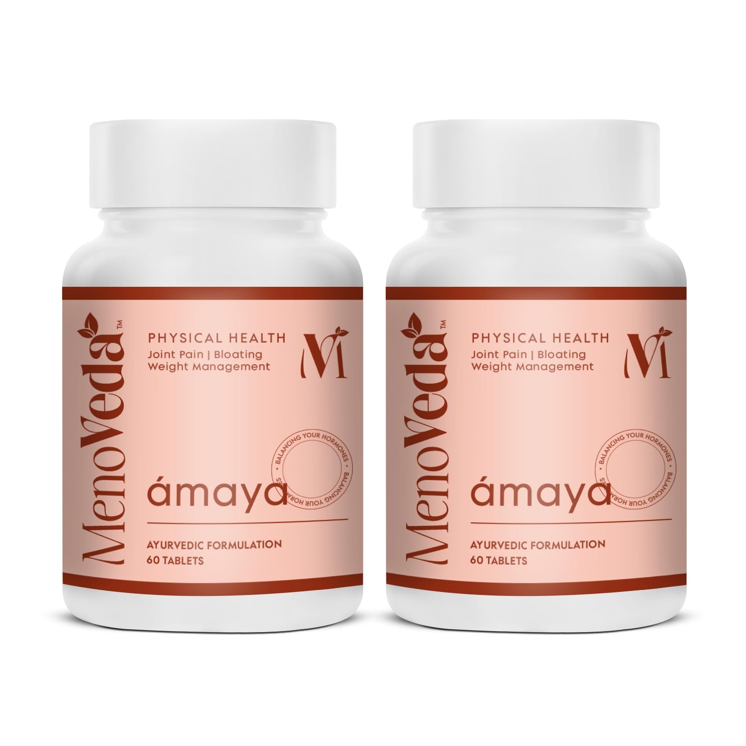 Menoveda Amaya Peri & Post Menopause Ayurvedic Herbal Supplement for Women 35+, 60 Count (8)