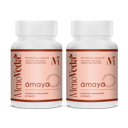 Menoveda Amaya Peri & Post Menopause Ayurvedic Herbal Supplement for Women 35+, 60 Count (8)