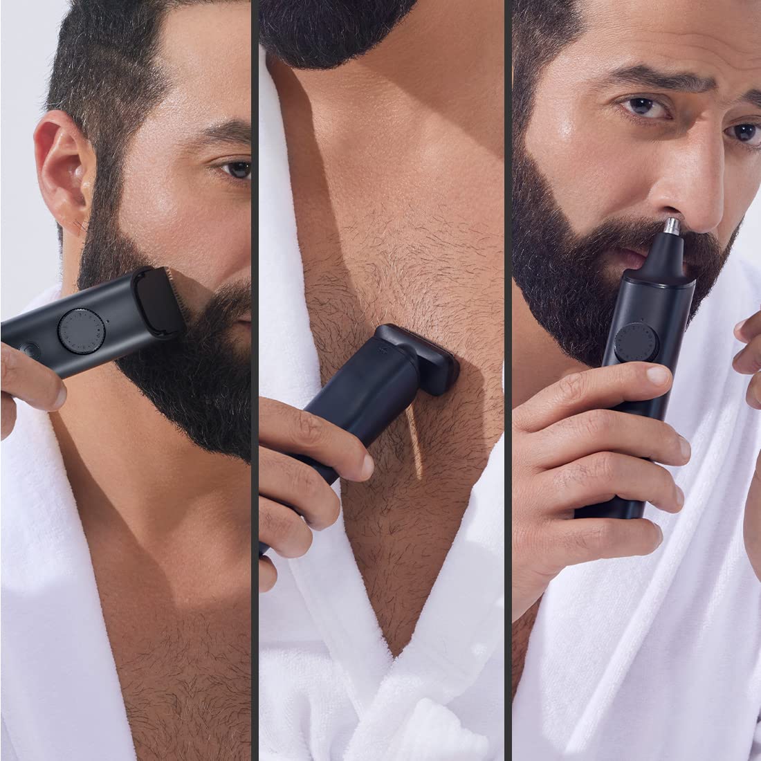 MI Xiaomi Grooming Kit, All-in-One Hair Trimmer, Body Groomer, Nose & Ear Trimmer, 40 Length Settings, 0.5mm Precision, Type-