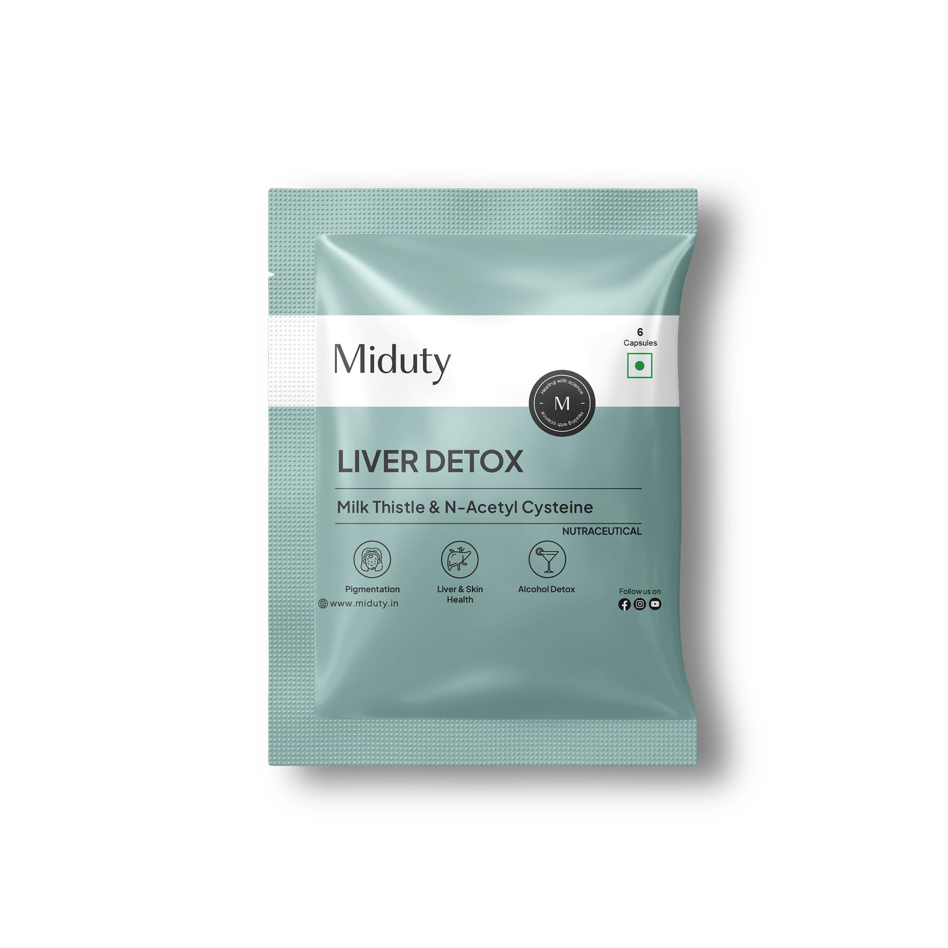 Miduty Herbal Supplement Milk Thistle Extract with N-Acetyl Cysteine 900mg Capsules