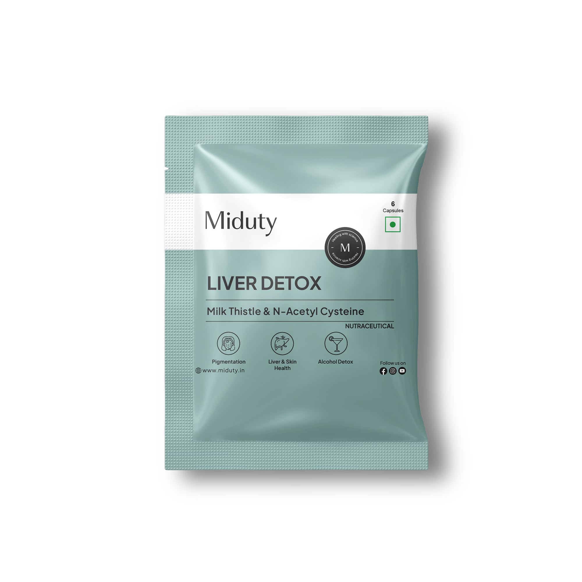 Miduty Herbal Supplement Milk Thistle Extract with N-Acetyl Cysteine 900mg Capsules