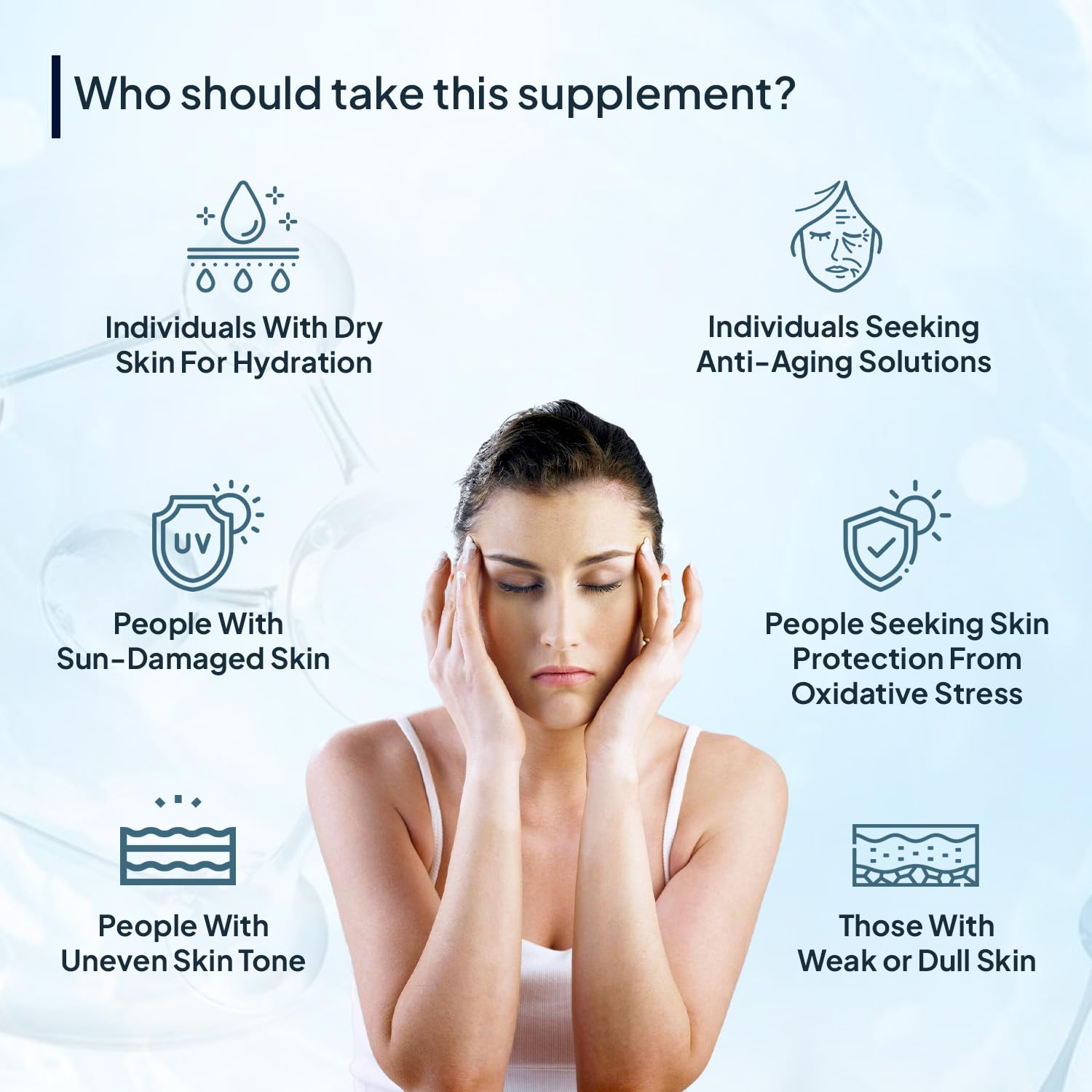Miduty Pigment Clear+ Skin Support Supplement, 60 Capsules, Collagen Formula, Adult Unisex - back view