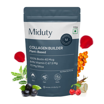 Miduty Plant Based Collagen Builder Powder, 250g, Vegan Nutritional Supplement