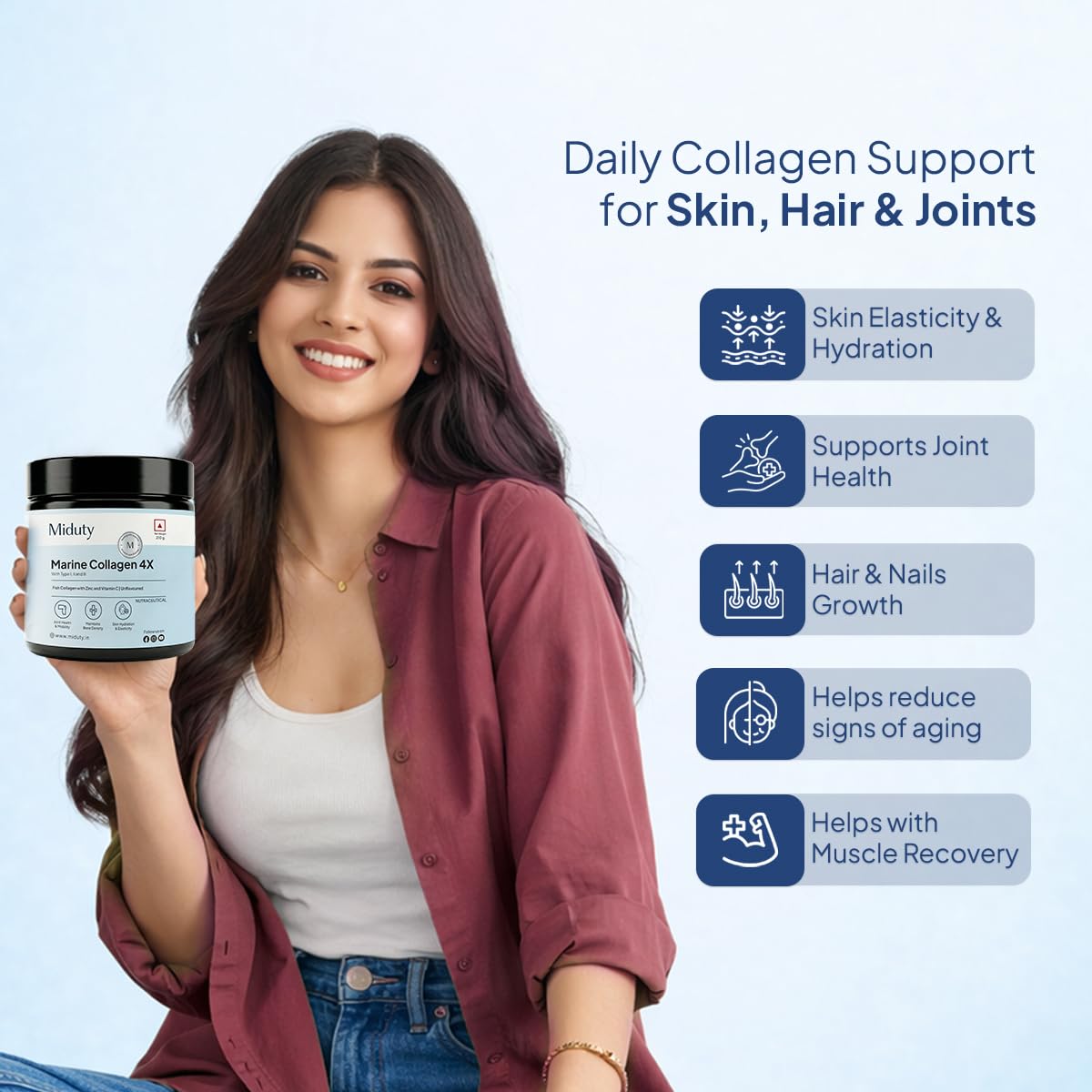 Miduty Plant Based Collagen Builder Powder, 250g, Vegan Nutritional Supplement - packaging (12)