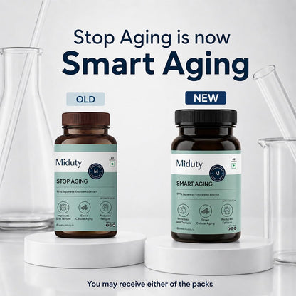 Miduty Smart Aging Trans-Resveratrol 99% Supplement, 60 Veg Capsules with Japanese Knotweed, Green Tea, Pomegranate, Querceti
