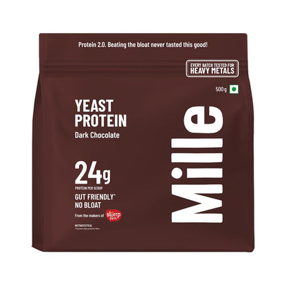 Millé: A Supergrain Co. Dark Chocolate Fermented Yeast Plant Protein Powder, Vegan, Dairy-Free, Soy-Free, Gluten-Free, Monk F
