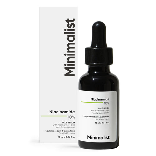 Minimalist 10% Niacinamide Serum with Zinc, Face Serum for Oily & Acne-Prone Skin, Vitamin B3, Fragrance-Free, Non-Comedogeni