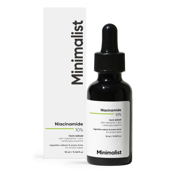 Minimalist 10% Niacinamide Serum with Zinc, Face Serum for Oily & Acne-Prone Skin, Vitamin B3, Fragrance-Free, Non-Comedogeni