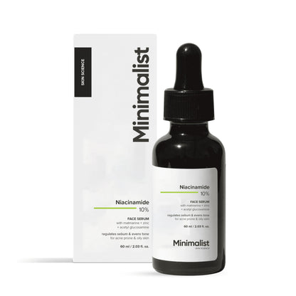 Minimalist 10% Niacinamide Serum with Zinc, Face Serum for Oily & Acne-Prone Skin, Vitamin B3, Fragrance-Free, Non-Comedogeni